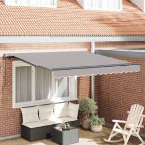 Retractable Awning Light Grey 300 x 250 cm