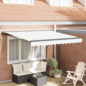 Awning Frame White 350 x 250 cm Polyester with PU coating