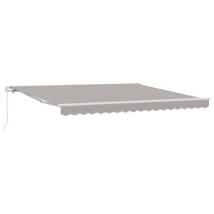 Retractable Awning Light Grey 400 x 300 cm