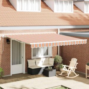 Retractable Awning Multicolour 400 x 350 cm