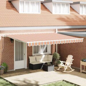 Retractable Awning Multicolour 450 x 300 cm