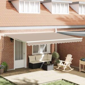 Retractable Awning Beige 450 x 300 x 165 cm