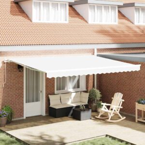 Retractable Awning White 450 x 350 x 165 cm