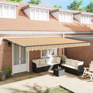 Awning Frame Yellow and Grey 500 x 300 cm