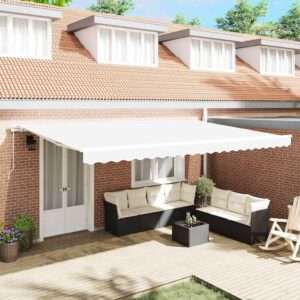 Retractable Awning White 500 x 300 x 165 cm