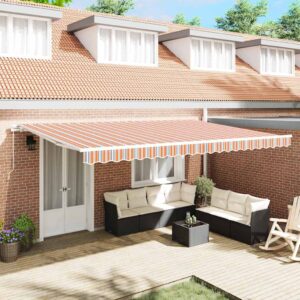 Retractable Awning Multicolour 500 x 350 cm
