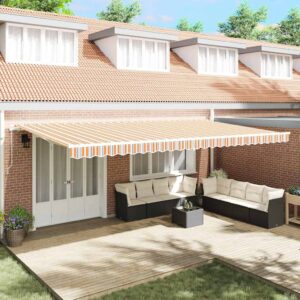 Retractable Awning Multicolour 600 x 300 cm