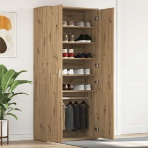 Shoe Cabinet Artisan Oak 80 x 39 x 178 cm Engineered Wood