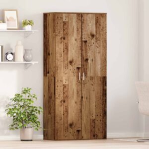 Highboard with Shelf Old Wood 80 x 39 x 178 cm Engineered wood