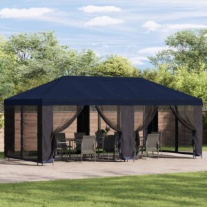 Garden Gazebo 6 x 3 m Blue Polyester and Steel 190