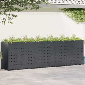 Wheelie Bin Storage for 6 Bins Anthracite 408 x 77.5 x 121.5 cm