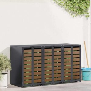 Wheelie Bin Storage for 3 Bins Steel Anthracite