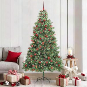Artificial Christmas Tree Green 210 cm PVC and Metal