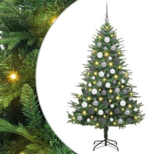 Artificial Pre-lit Christmas Tree with Ball Set Green 180 cm