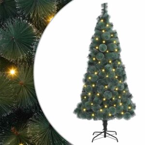 Artificial Pre-lit Christmas Tree with Stand Green 180 cm PET
