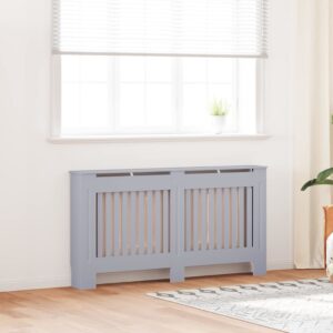 Radiator Cover 2 pcs Grey 152 x 19 x 81.5 cm Engineered Wood