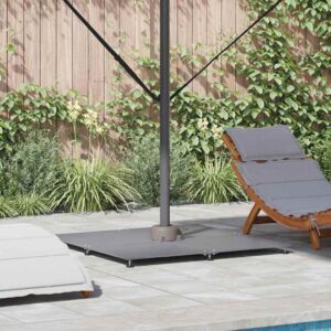 Parasol Base Dark grey wood look 100 x 100 x 4 cm Steel