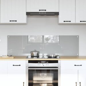 Kitchen Backsplash 2 pcs Light Grey 70 x 40 cm Tempered Glass