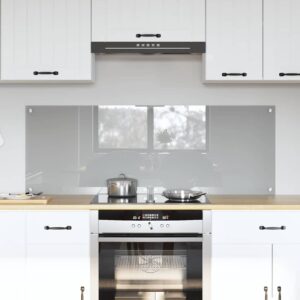 Kitchen Backsplash 2 pcs Light Grey 70 x 50 cm Tempered Glass