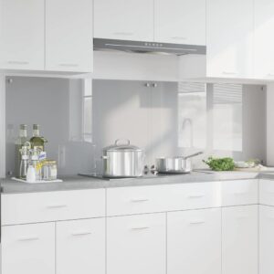 Kitchen Backsplash 2 pcs Light Grey 100 x 60 cm Tempered Glass