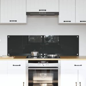 Kitchen Backsplash 2 pcs Dark Grey 70 x 40 cm Tempered Glass