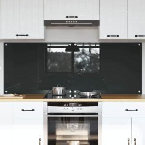 Kitchen Backsplash 2 pcs Dark Grey 80 x 60 cm Tempered Glass