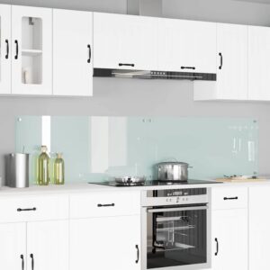 Kitchen Backsplash 2 pcs White 110 x 50 cm Tempered Glass