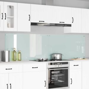 Kitchen Backsplash 2 pcs White 110 x 60 cm Tempered Glass