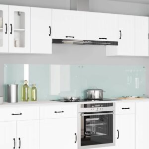 Kitchen Backsplash 2 pcs White 120 x 50 cm Tempered Glass