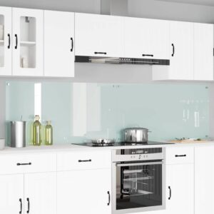 Kitchen Backsplash 2 pcs White 120 x 60 cm Tempered Glass