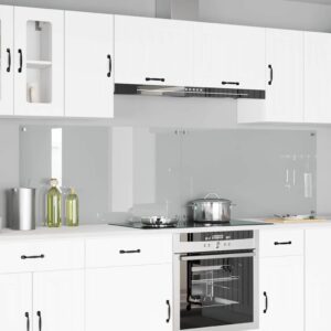 Kitchen Backsplash 2 pcs Transparent 110 x 60 cm Tempered Glass