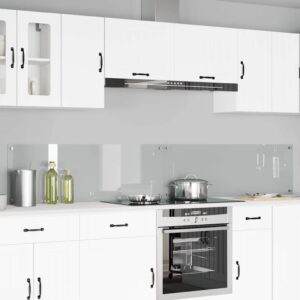 Kitchen Backsplash 2 pcs Transparent 120 x 40 cm Tempered Glass