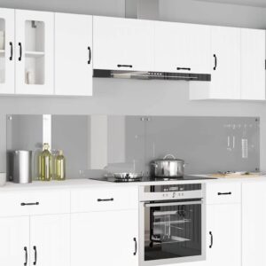 Kitchen Backsplash 2 pcs Light Grey 120 x 50 cm Tempered Glass