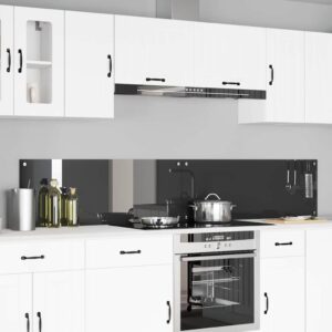Kitchen Backsplash 2 pcs Dark Grey 110 x 40 cm Tempered Glass