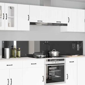 Kitchen Backsplash 2 pcs Dark Grey 120 x 40 cm Tempered Glass