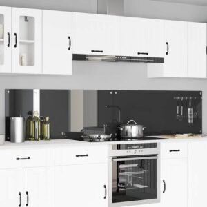 Kitchen Backsplash 2 pcs Dark Grey 120 x 50 cm Tempered Glass