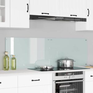 Kitchen Backsplash 2 pcs White 80 x 50 cm Tempered Glass