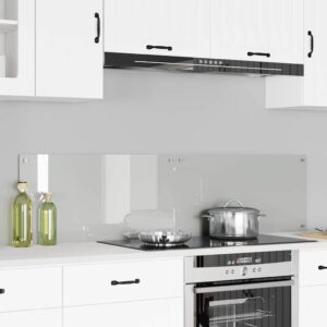 Kitchen Backsplash 2 pcs Transparent 80 x 40 cm Tempered Glass