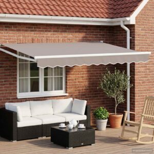 Retractable Awning Light Grey 2.5 x 2 m
