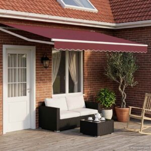Retractable Awning Burgundy 4 x 2 m