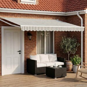 Retractable Awning Anthracite and White 4 x 2 m