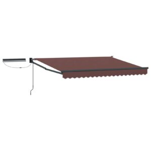 Electric Retractable Awning Brown and Anthracite 3.5 x 2.5 m