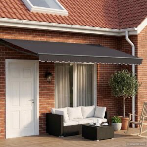 Electric Retractable Awning Anthracite 4 x 3 m