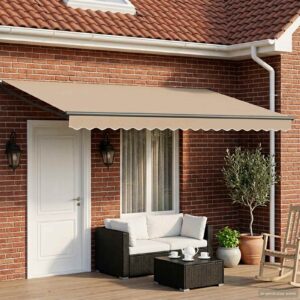 Electric Retractable Awning Beige and Anthracite 4 x 3 m