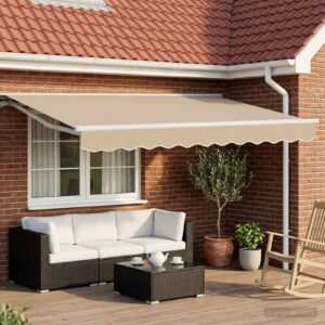 Manual Retractable Awning Beige 3 x 2.5 m