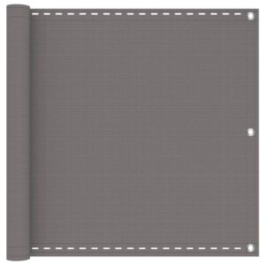 Balcony Screen Light Grey 90 x 800 cm HDPE and Aluminium