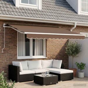 Retractable Awning Taupe 2.5 x 2 m Fabric