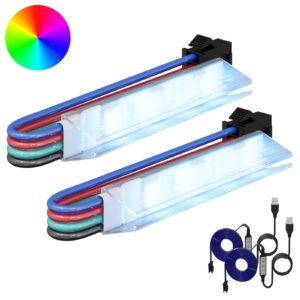 LED Strip 2 pcs Black and White 1745 mm Copper and Plastic