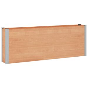 Garden Raised Bed Brown 200 x 30 x 72 cm WPC and Aluminium
