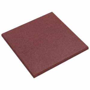 Fall Protection Tiles 18 pcs Red 50 x 50 cm Rubber